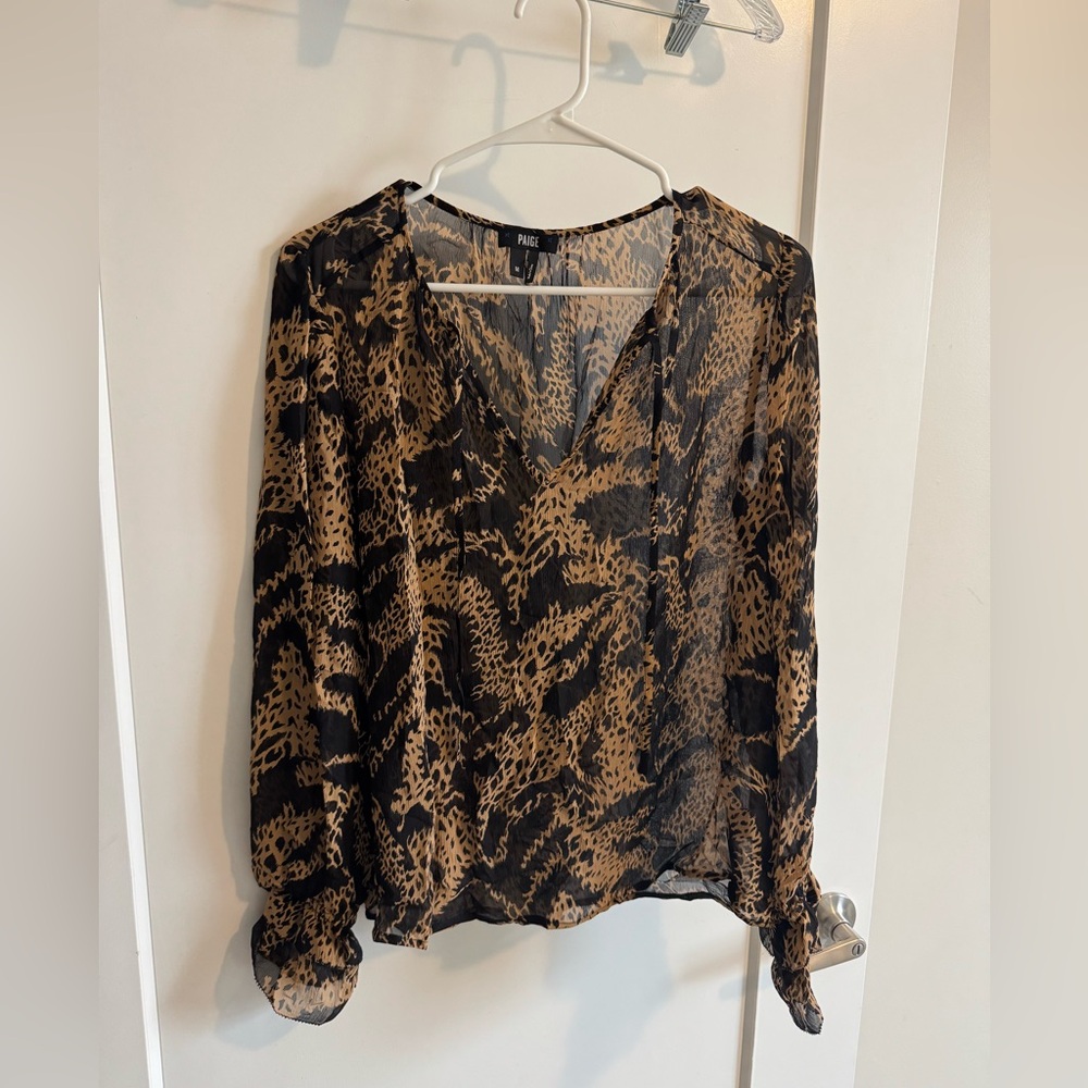 Paige Jojie Silk Blouse Size M